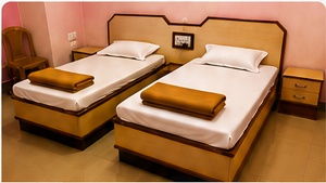 Double room at Karawali Deluxe Lodge